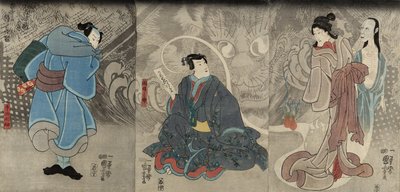 Scena da una storia di fantasmi: Il demone gatto di Okazaki da Utagawa Kuniyoshi